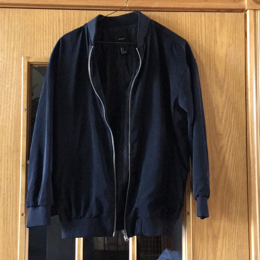 Black F21 Bomber Jacket